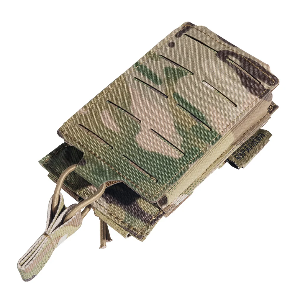 Tactical Molle Pouch Single Magazine Pouch Double-Layer Mag Pouches Universal Cartridge Holder for M4 M14 M16 AK AR