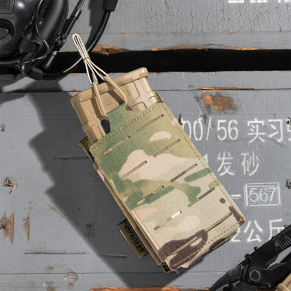 Tactical Molle Pouch Single Magazine Pouch Double-Layer Mag Pouches Universal Cartridge Holder for M4 M14 M16 AK AR