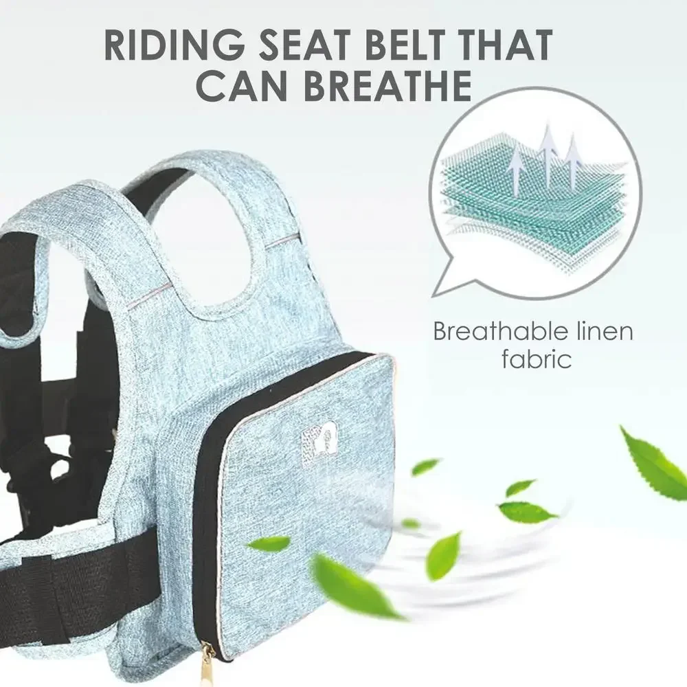 Adjustable Motorcycle Children Security Strap Universal Bicycle Kids Tandem Safety Seat Belt Harness Toddler 2-12 Years Child