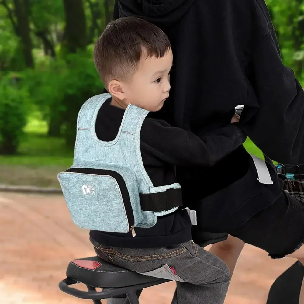 Adjustable Motorcycle Children Security Strap Universal Bicycle Kids Tandem Safety Seat Belt Harness Toddler 2-12 Years Child