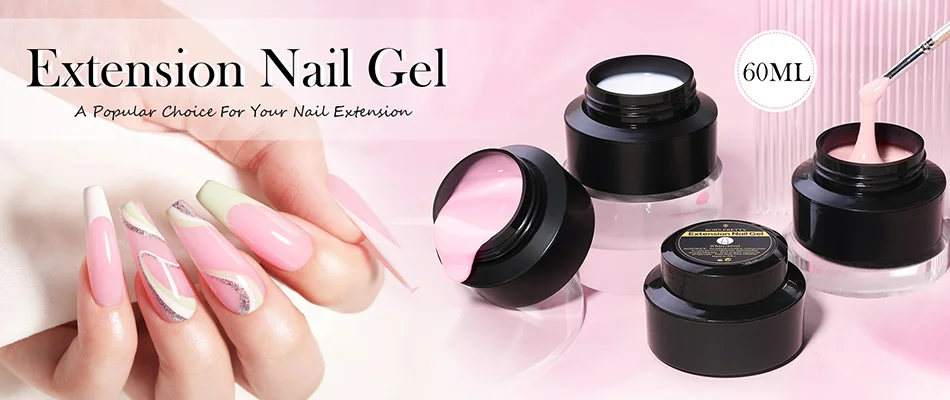 BORN PRETTY 10ml Glitter Pink Nude Jelly Nail Gel Polish Varnis Semi-permanent Sheer Translucent UV LED Soak Off Gel Polish