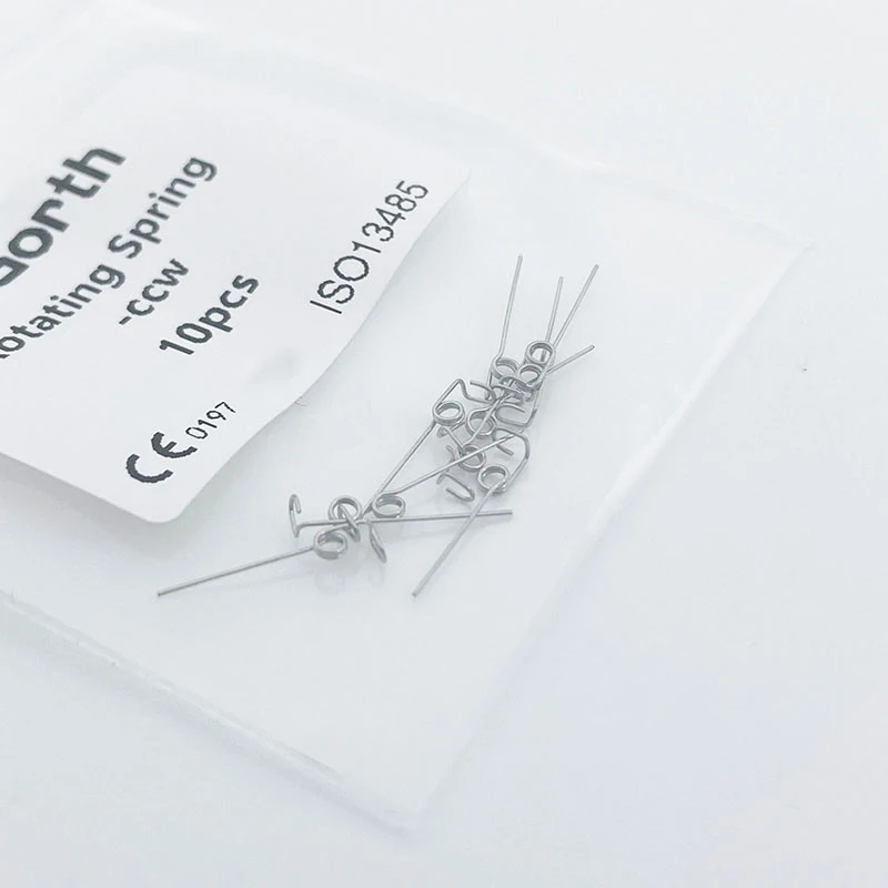 10Pcs/Pack Dental Orthodontics Rotating Spring Wire Upright Torsion/Positive Rotation CW/CCW Spring Dental Ortho Accessory