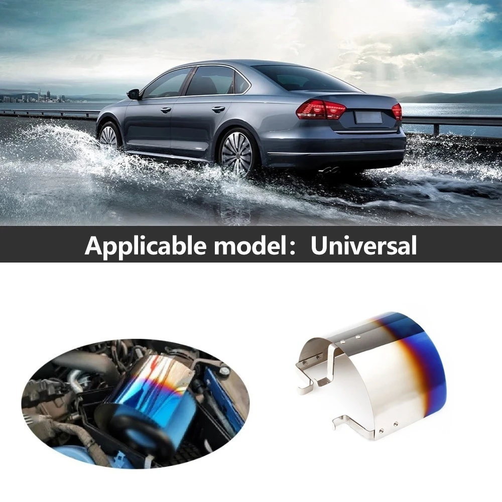 Universal Air Intake Filter Heat Shield Cover Car Cold Cone Sport Air Filter Cover For 2.5" TO 3.5" Neck AF-1001