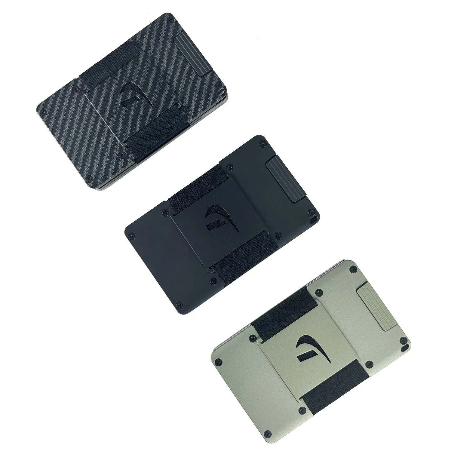 Minimalist Wallet For Men Aluminum Slim Stretchable Belt Draw-Out Metal Wallet Holds UP 15 Cards with Cash Strap Card Holde