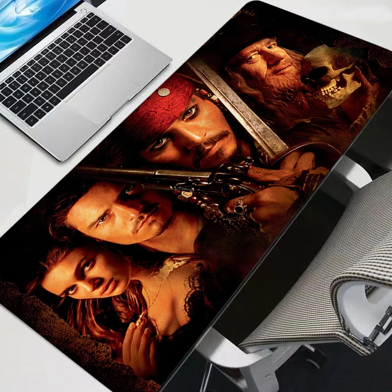 Cool Anime Large Gaming Accessories Mouse Pad PC Cartoon Pirates Of The Caribbean Desk Mat Laptop Gamer Desktop Mousepad Carpet