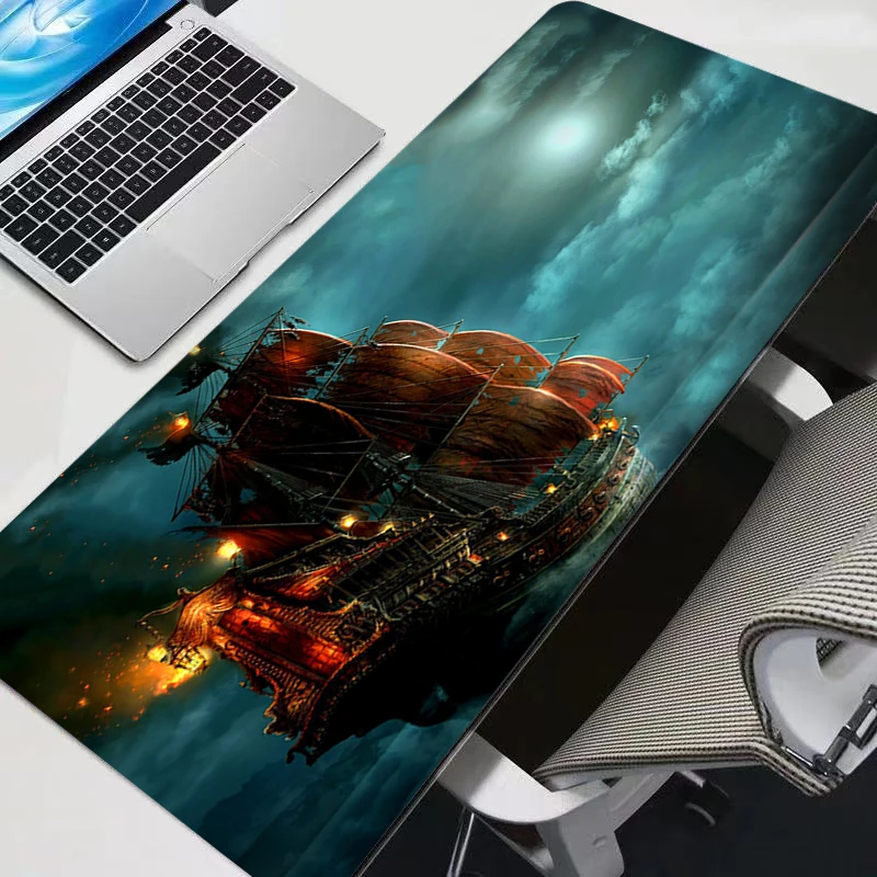 Cool Anime Large Gaming Accessories Mouse Pad PC Cartoon Pirates Of The Caribbean Desk Mat Laptop Gamer Desktop Mousepad Carpet