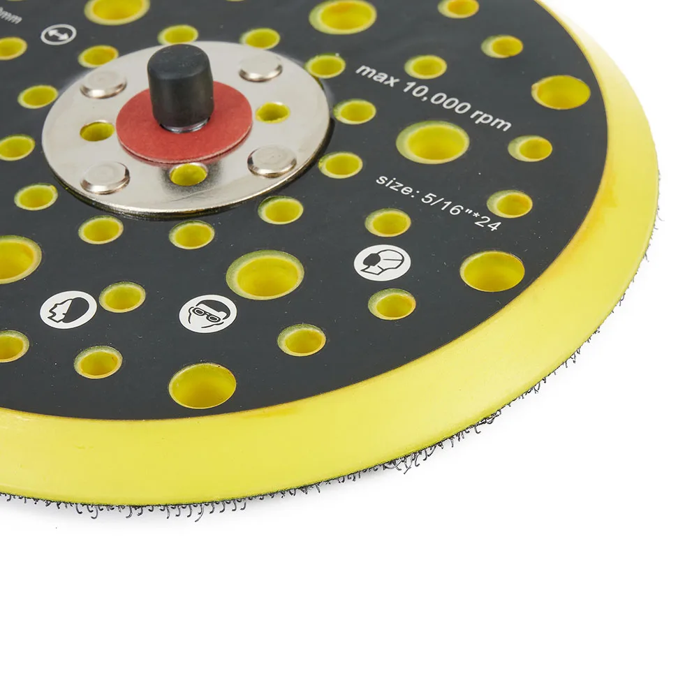 6 In Sander Backing Pad 150mm 52 Holes Hook&Loop Dust Free Sanding Disc 5/16in-24 Sander Polishing Disc Parts Sander Accessories
