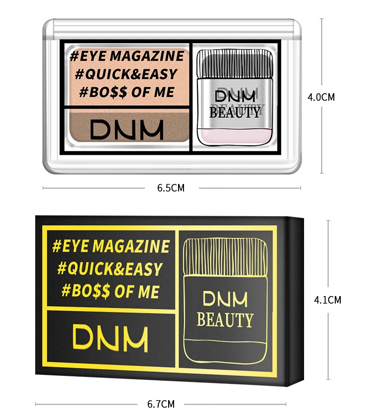 Two-color Matte Eye Shadow Double Small Box Lazy Eye Shadow Easy to Carry Eyeshadow Tray Professional Women's Cosmetics