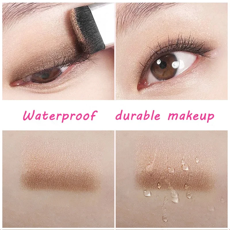 Two-color Matte Eye Shadow Double Small Box Lazy Eye Shadow Easy to Carry Eyeshadow Tray Professional Women's Cosmetics