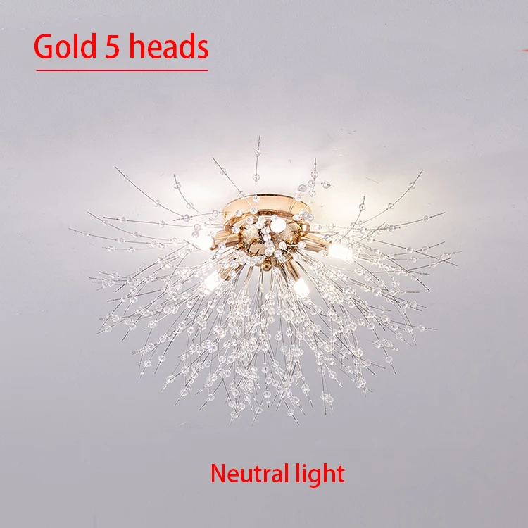 Dandelion Crystal Chandelier Nordic Modern Living Room Dining Room Bedroom Ceiling Light Room Light Fireball Decorative Light