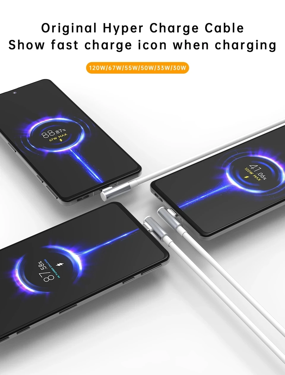 120W 100W 90W For Xiaomi 6A USB Type C Turbo Charge Cable For Mi 14 13 12 Pro Poco F4 GT Redmi Note 13 K60 90 Degree Tipo C Cabo