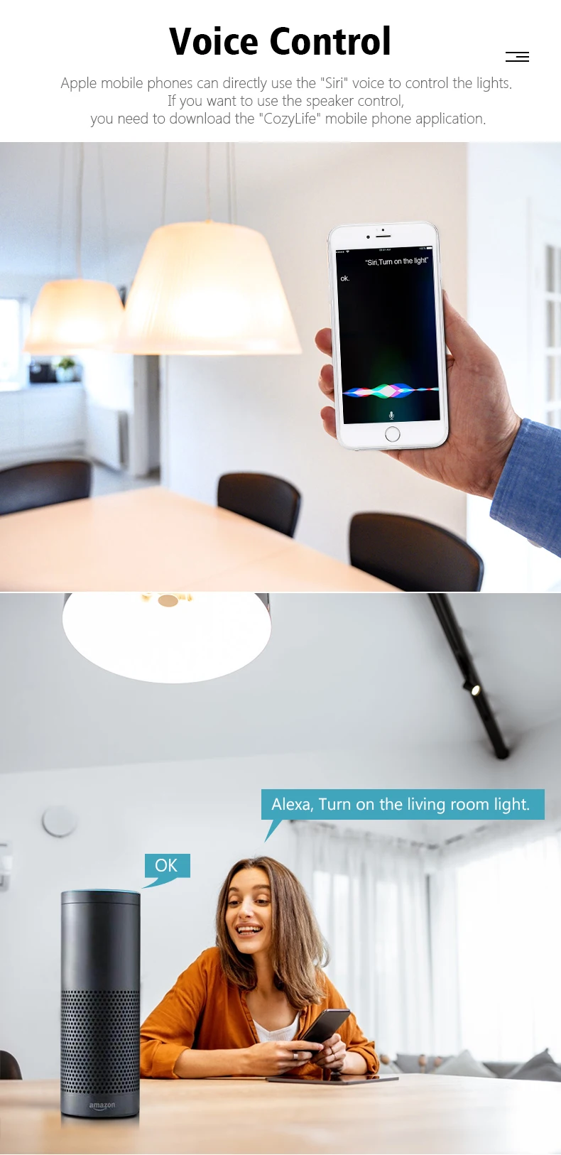 Homekit Smart Wifi Light Bulb Multicoloured Dimmable E27 LED Bulbs Siri Control Work with Apple Home Kit Alexa Google Assistitan