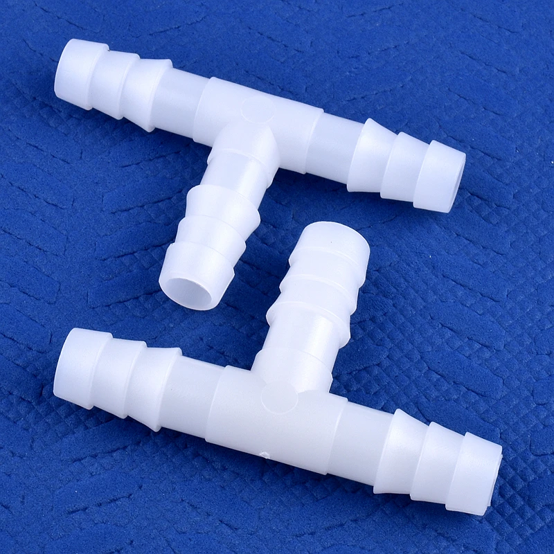 5~200pcs 4~13mm White PE Tee Connector Aquarium Tank Adapter Air Pump Hose Pagoda Joints Garden Irrigation Water Pipe Connectors