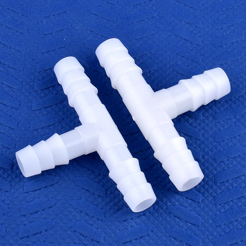 5~200pcs 4~13mm White PE Tee Connector Aquarium Tank Adapter Air Pump Hose Pagoda Joints Garden Irrigation Water Pipe Connectors