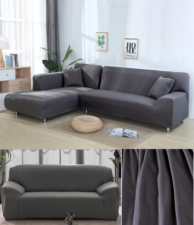 Solid Corner Sofa Covers Couch Slipcovers Elastica Material Sofa Skin Protector for Pets Chaselong Cover L Shape Sofa Armchair