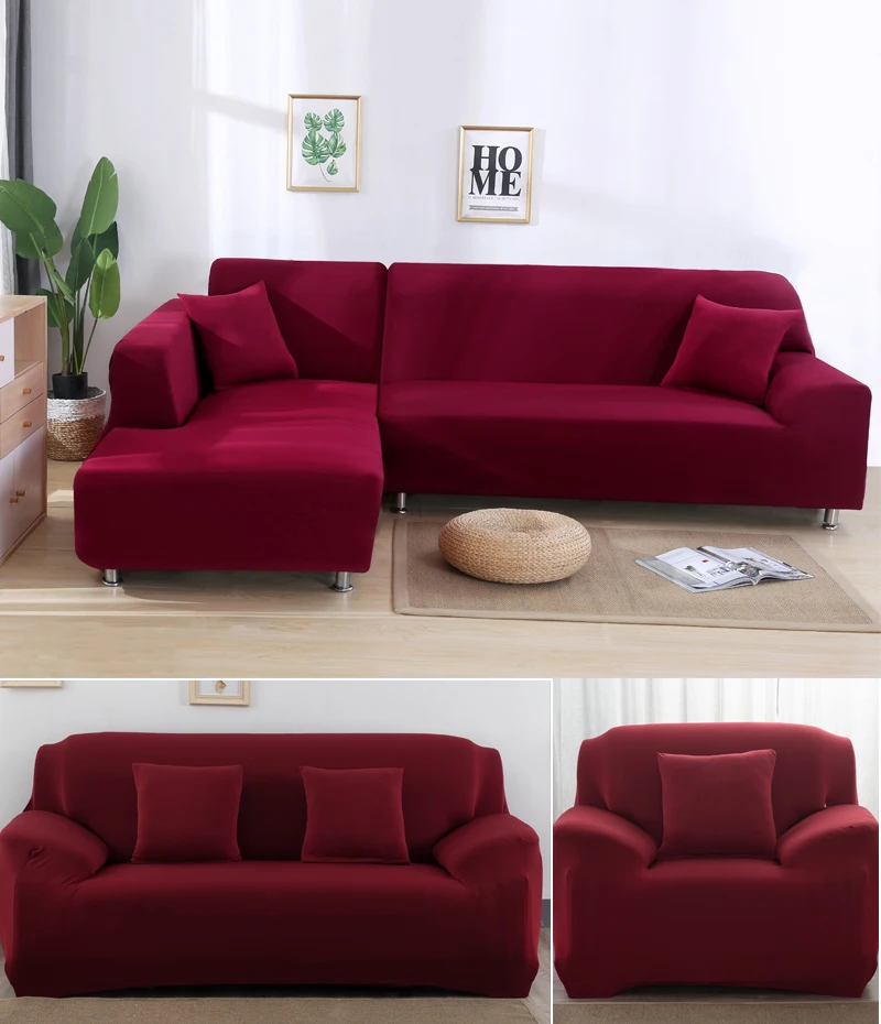 Solid Corner Sofa Covers Couch Slipcovers Elastica Material Sofa Skin Protector for Pets Chaselong Cover L Shape Sofa Armchair