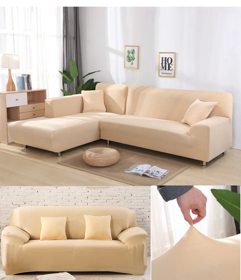 Solid Corner Sofa Covers Couch Slipcovers Elastica Material Sofa Skin Protector for Pets Chaselong Cover L Shape Sofa Armchair