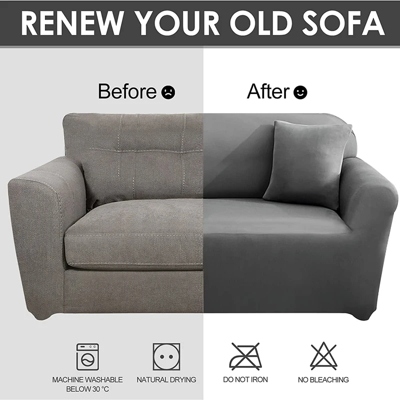 Solid Corner Sofa Covers Couch Slipcovers Elastica Material Sofa Skin Protector for Pets Chaselong Cover L Shape Sofa Armchair