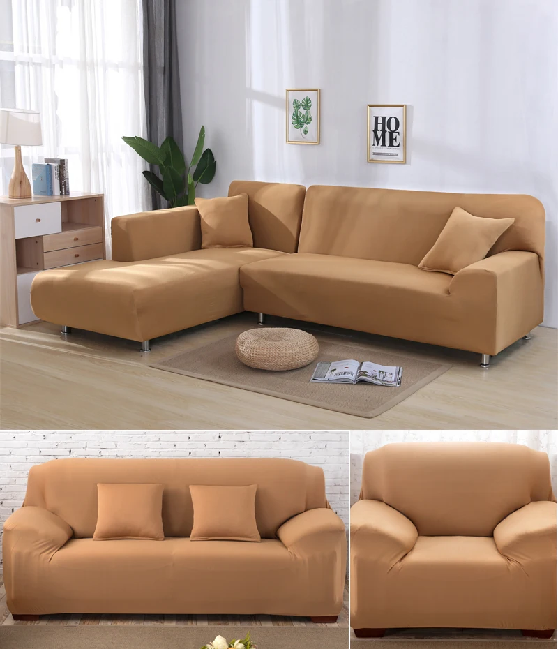 Solid Corner Sofa Covers Couch Slipcovers Elastica Material Sofa Skin Protector for Pets Chaselong Cover L Shape Sofa Armchair