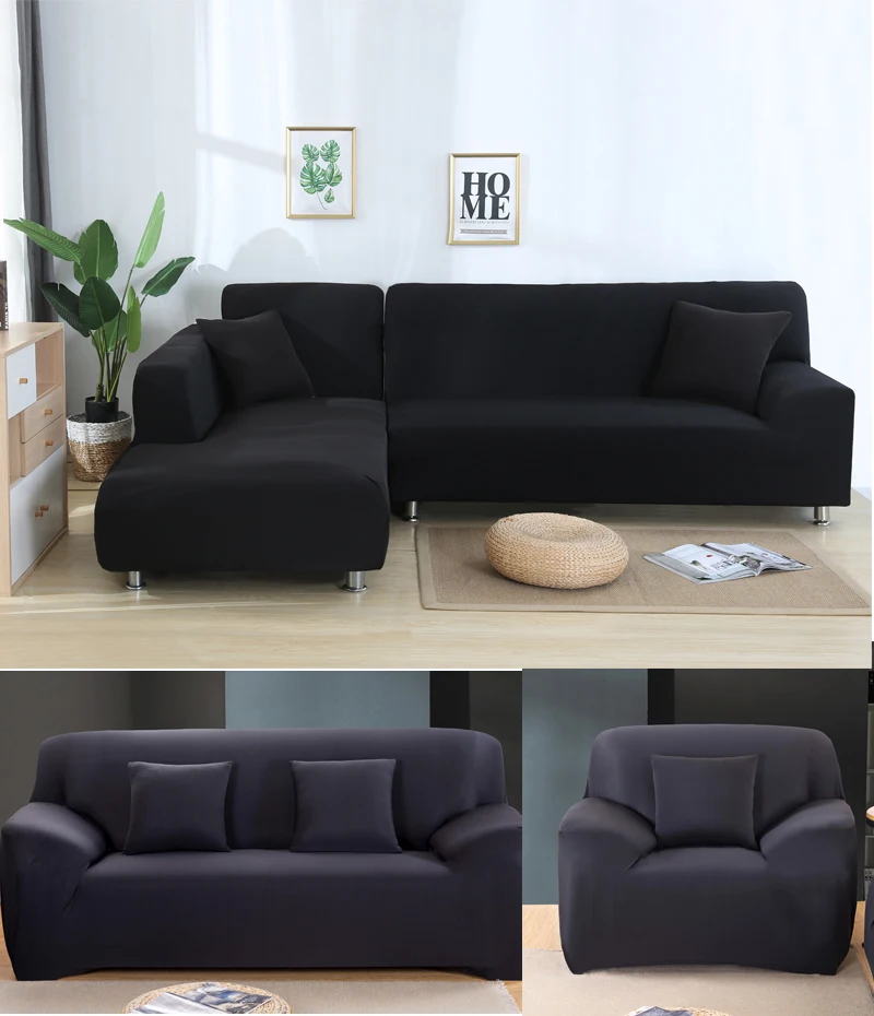 Solid Corner Sofa Covers Couch Slipcovers Elastica Material Sofa Skin Protector for Pets Chaselong Cover L Shape Sofa Armchair