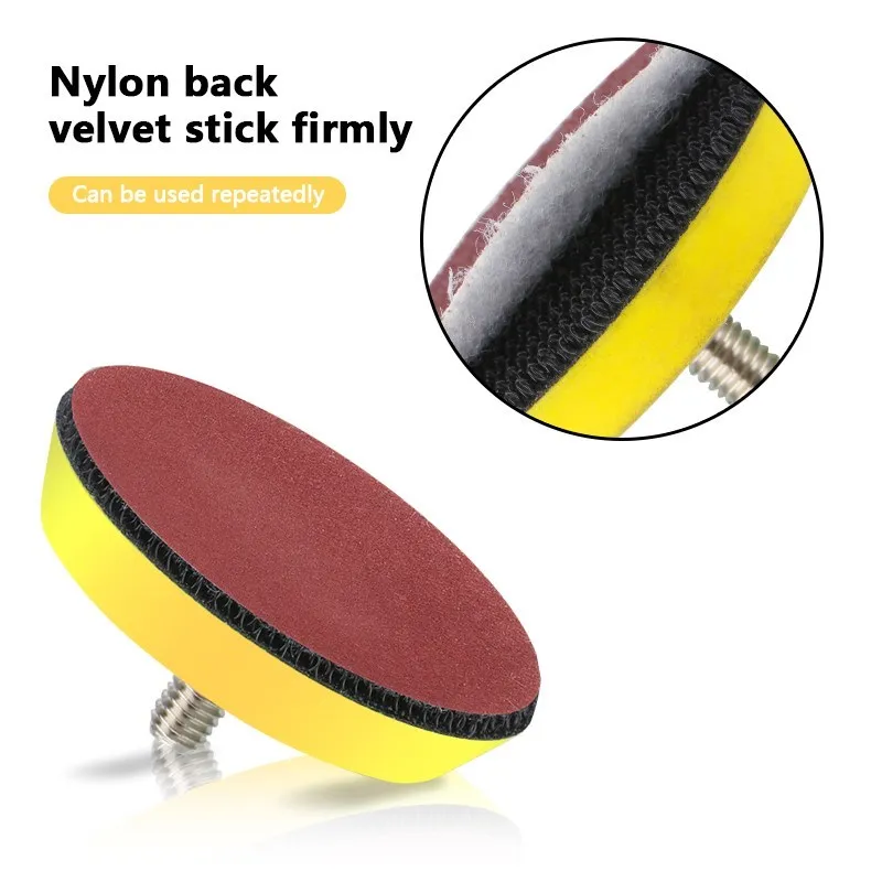XCAN Sanding Disc 1/2/3inch Round Abrasive Dry Sandpaper with Back-up Pad For Polishing Cleaner Tools Sanding Paper