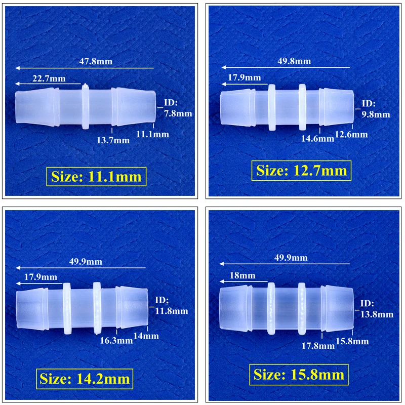 5~200pcs 1.6~15.8mm Equal Dia Direct Connectors Aquarium Tank Air Pump Aerator Hose Pagoda Joint Irrigation Water Pipe Fittings