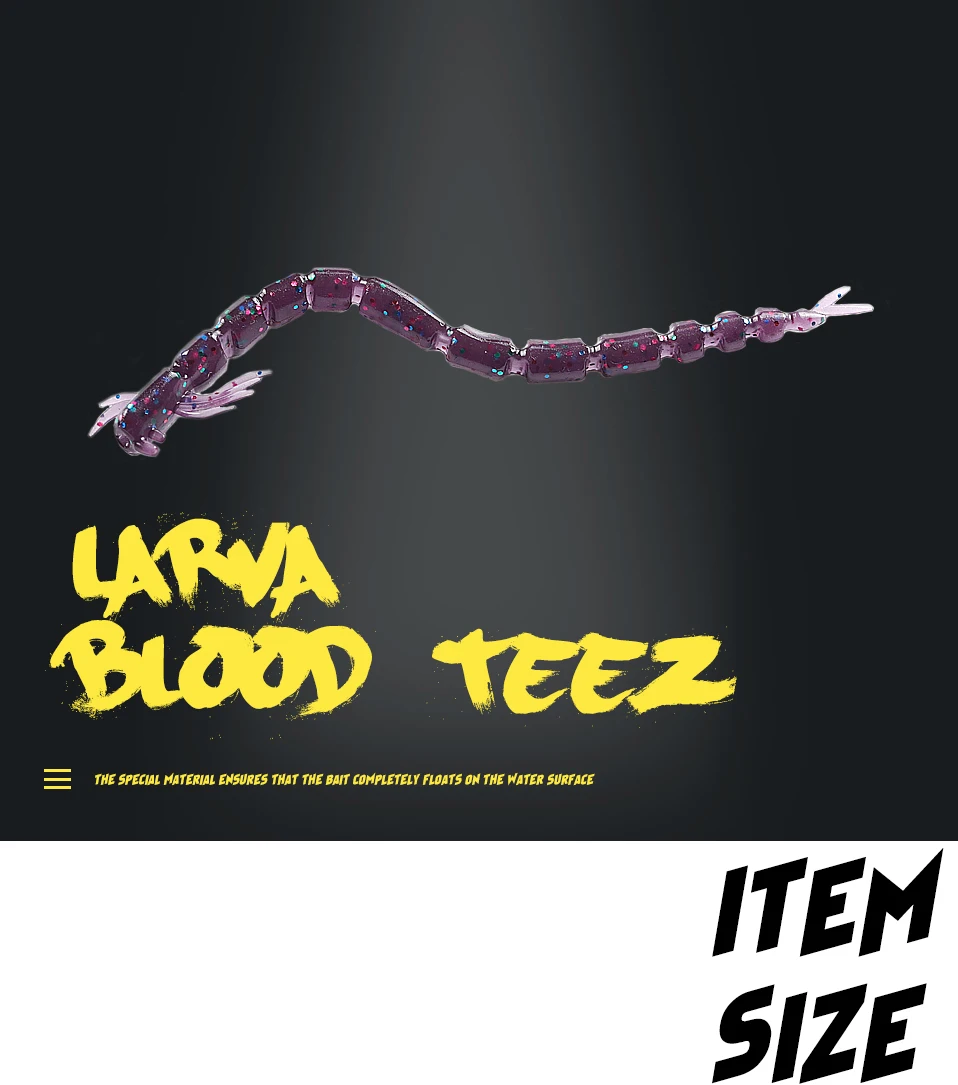 2021 new supercontinent blood teez larva soft bait Luya soft bait crazy 55mm/80mm swing larva