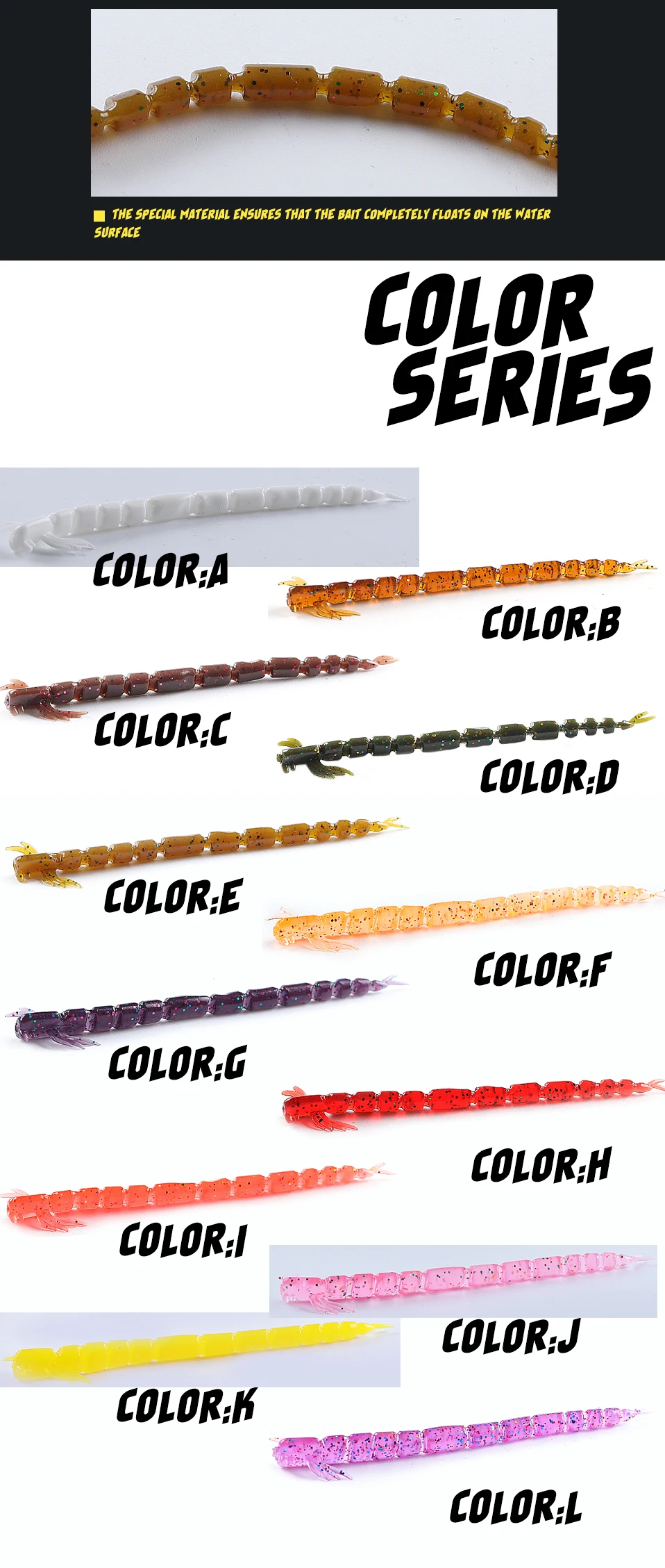 2021 new supercontinent blood teez larva soft bait Luya soft bait crazy 55mm/80mm swing larva