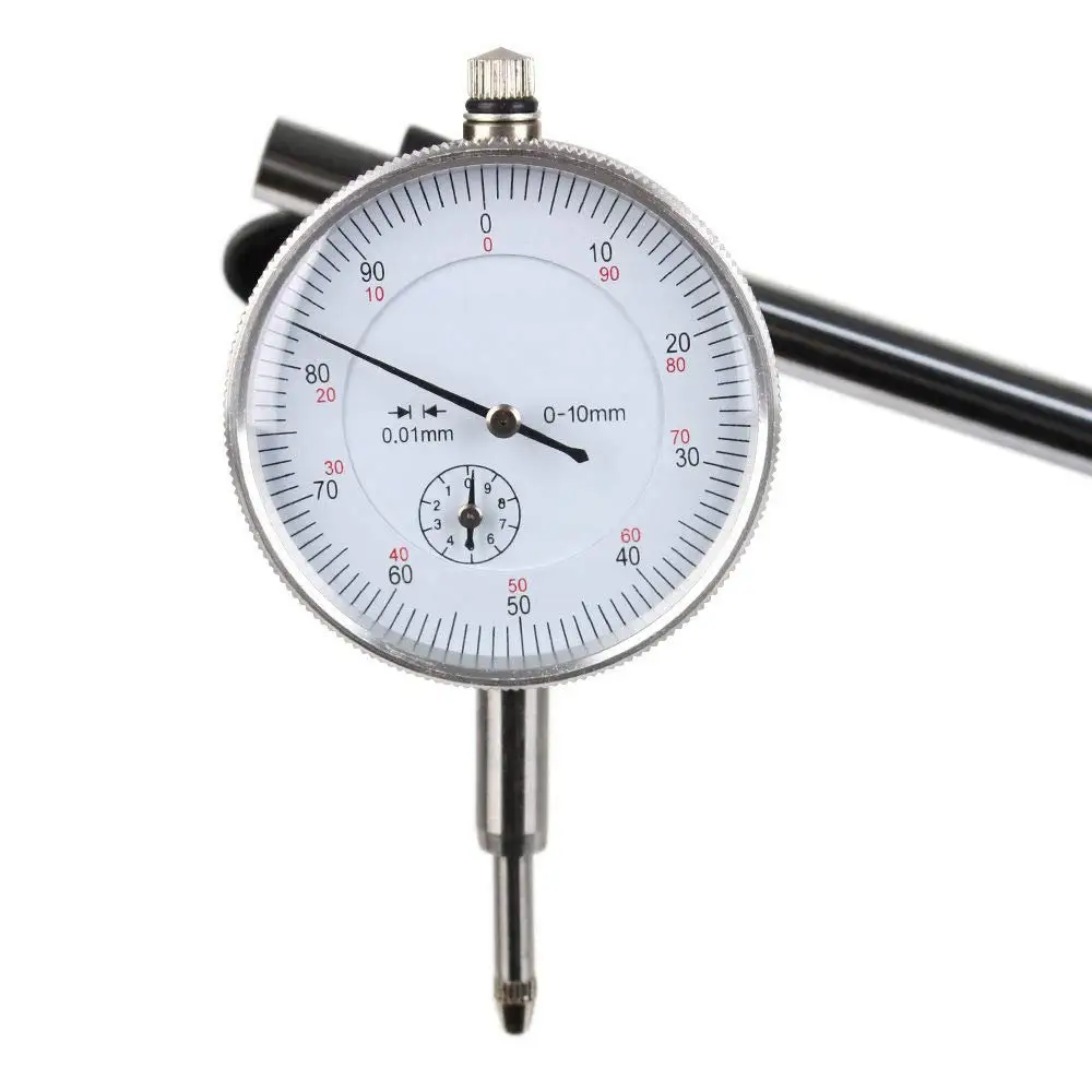 Dial Indicator Magnetic Base Point Precision Inspection Dial Test Indicator Long Arm 0-10mm Professional Gauge