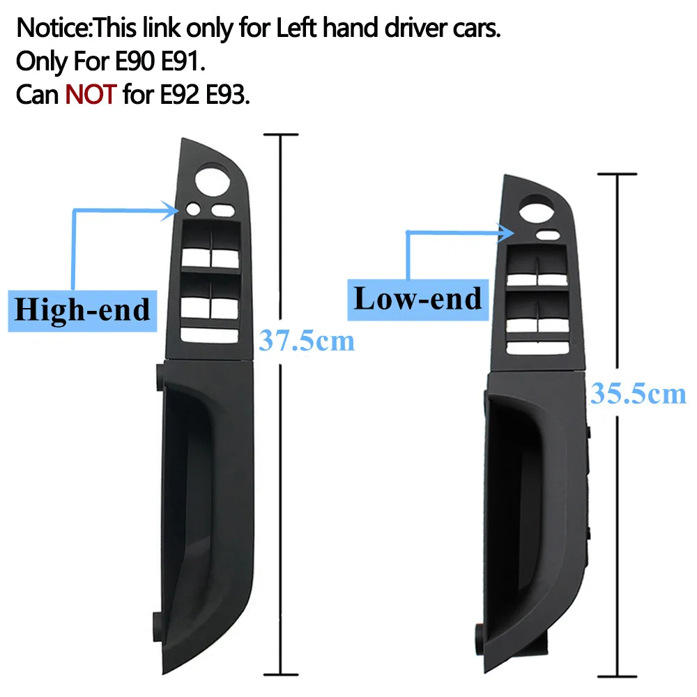 LHD Left Hand Driver Interior Door Pull Handle Replacement For BMW 3 Series E90 E91 316 318 320 325 328i