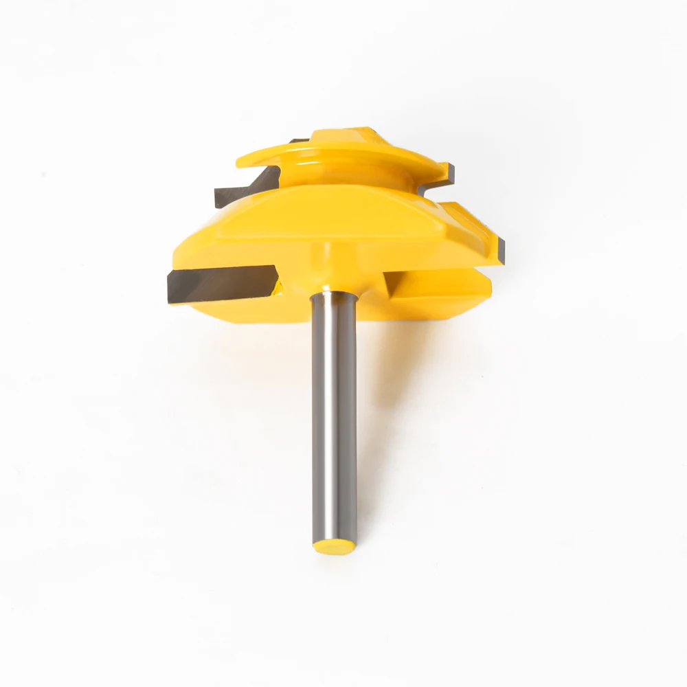 45 Degree Lock Miter Router Bit 1/4" 6mm Shank Woodworking Tenon Milling Cutter Tool Drilling Milling For Wood Carbide Alloy