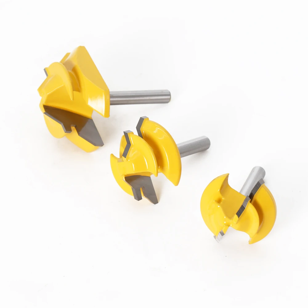 45 Degree Lock Miter Router Bit 1/4" 6mm Shank Woodworking Tenon Milling Cutter Tool Drilling Milling For Wood Carbide Alloy