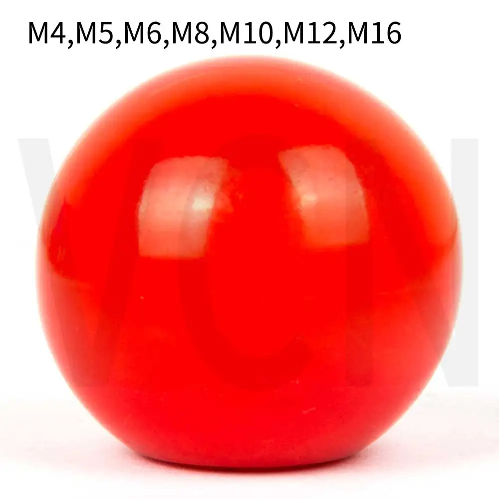 M4-M16 Black Red Round Ball Handle Ball Knobs Bakelite Lever Knob Grip Handles Of Furniture Or Machine Tool Replacement