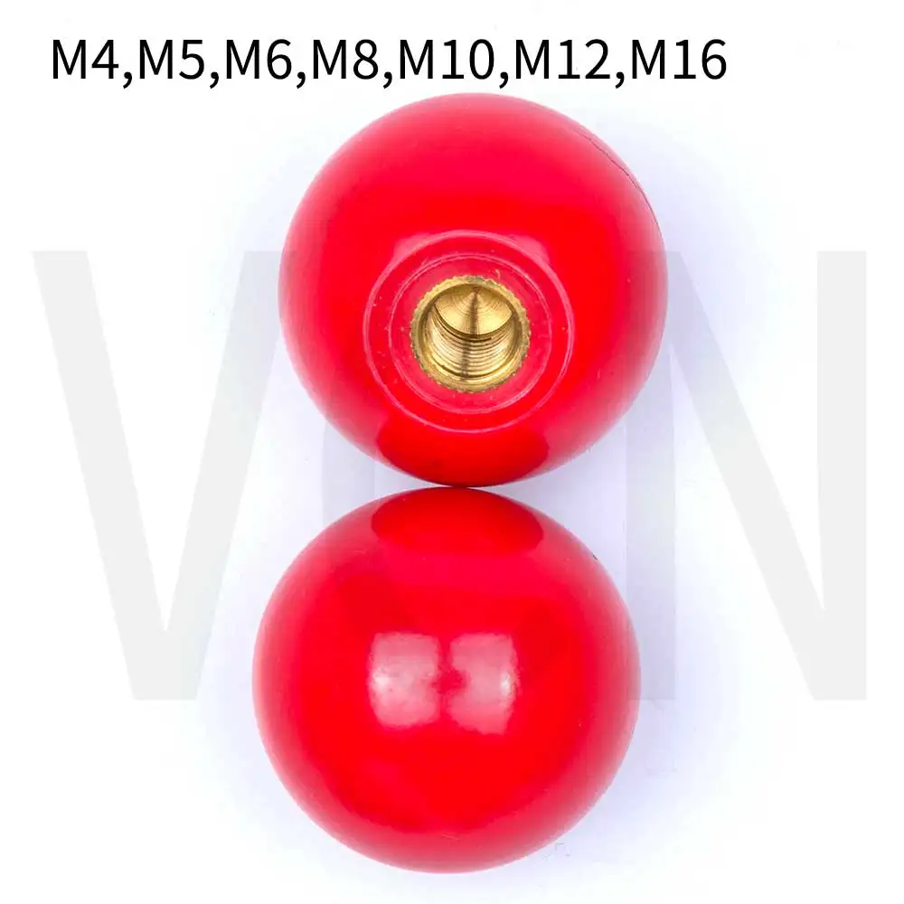 M4-M16 Black Red Round Ball Handle Ball Knobs Bakelite Lever Knob Grip Handles Of Furniture Or Machine Tool Replacement