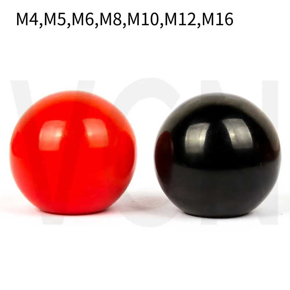 M4-M16 Black Red Round Ball Handle Ball Knobs Bakelite Lever Knob Grip Handles Of Furniture Or Machine Tool Replacement