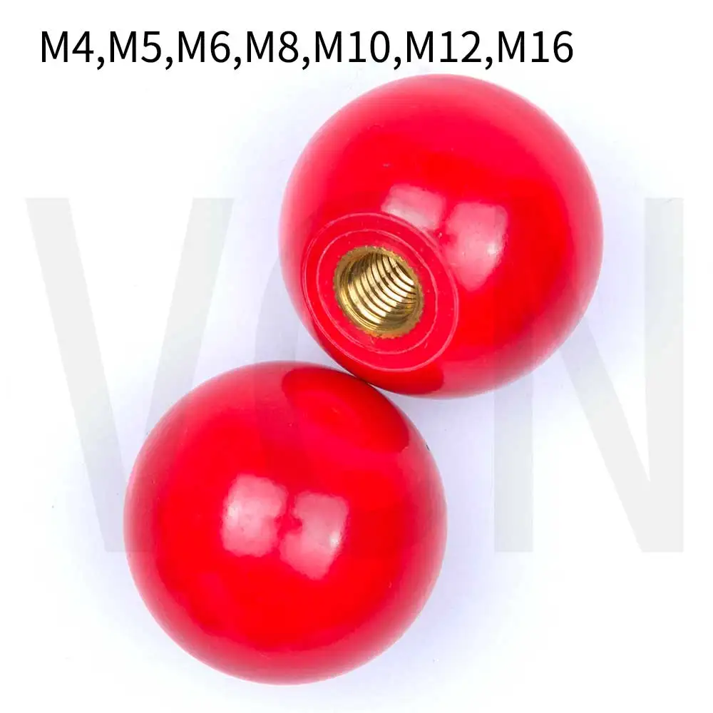 M4-M16 Black Red Round Ball Handle Ball Knobs Bakelite Lever Knob Grip Handles Of Furniture Or Machine Tool Replacement