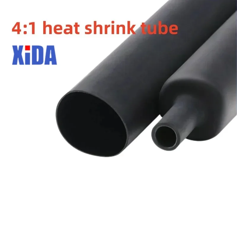 1Meter 4:1 Heat Shrink Tube With Glue Thermoretractile Heat Shrinkable Tubing Dual Wall Heat Shrink Tubing 6 8 12 16 24 40 52 72
