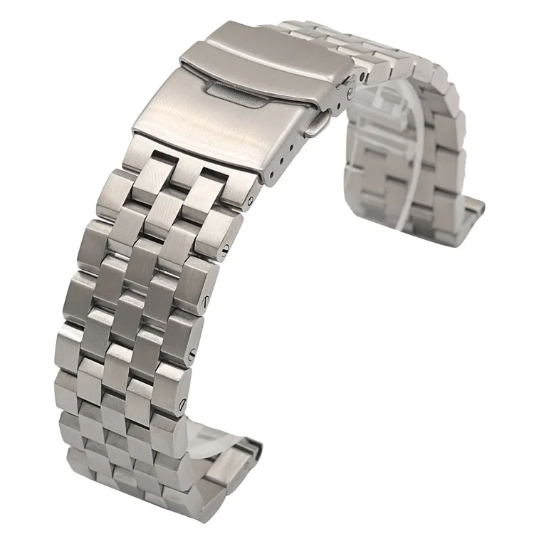 18mm 20mm 22mm 24mm 26mm High Quality Full Solid Stainless Steel Flat Interface Watch Band Straps Wristband Bracelet With Tools