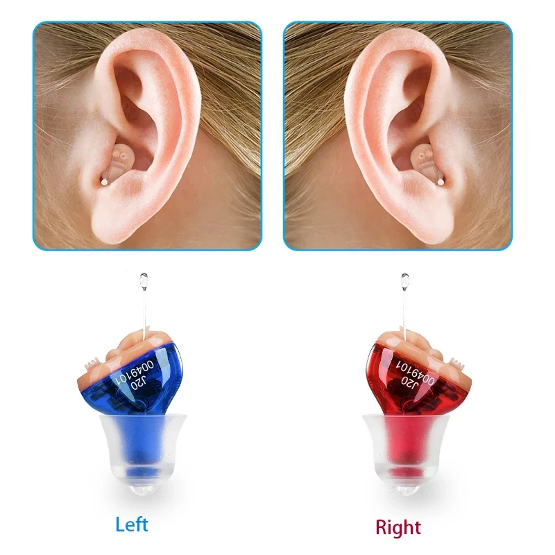 Hearing Aids Audifonos for Deafness Adjustable Micro Wireless J20 Mini Invisible Hearing Aid Ear Sound Amplifier Drop Shipping