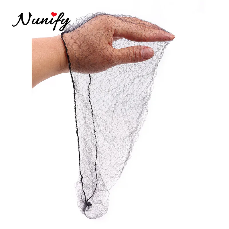 20Pcs/lot Hair Nets Invisible Elastic Edge Mesh Long 36 Inches Black Short 18Inch Wig Nets Invisible Soft Elastic Lines Hair Net