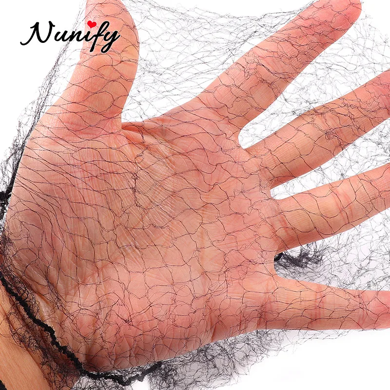 20Pcs/lot Hair Nets Invisible Elastic Edge Mesh Long 36 Inches Black Short 18Inch Wig Nets Invisible Soft Elastic Lines Hair Net