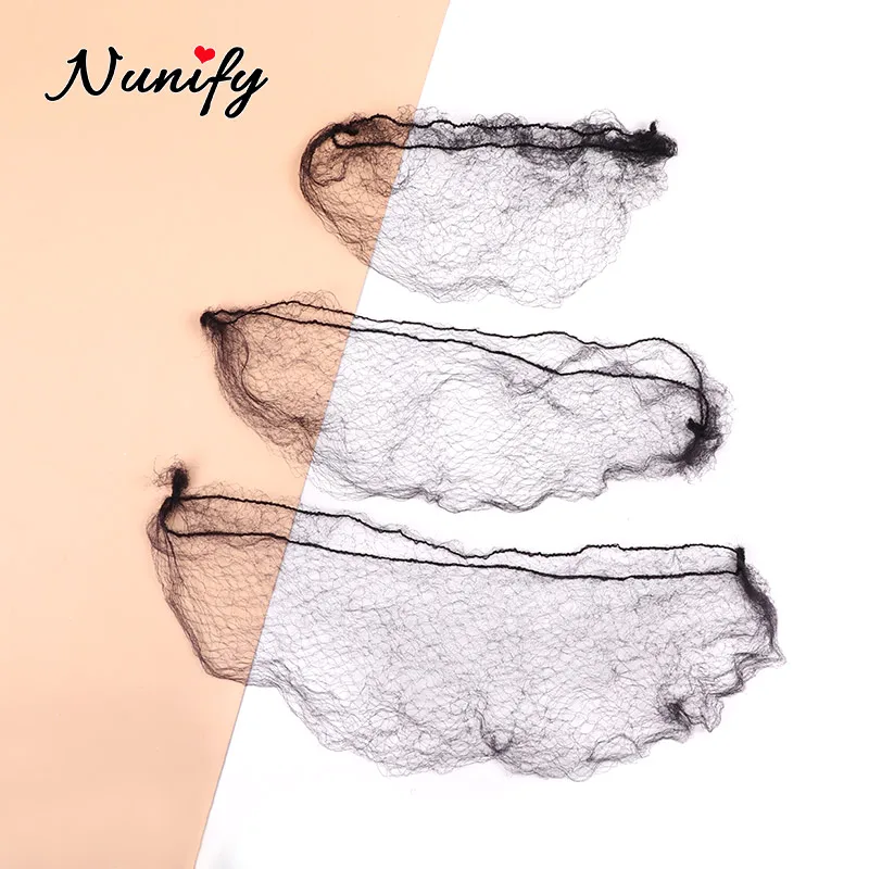 20Pcs/lot Hair Nets Invisible Elastic Edge Mesh Long 36 Inches Black Short 18Inch Wig Nets Invisible Soft Elastic Lines Hair Net