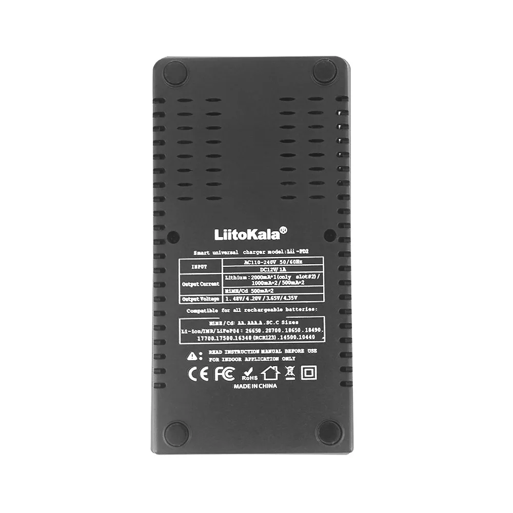 LiitoKala Lii-PD4 LCD Battery Charger for 18650 26650 21700 18350 AA AAA 3.7V/3.2V/1.2V/1.5V lithium NiMH battery 18650 charger