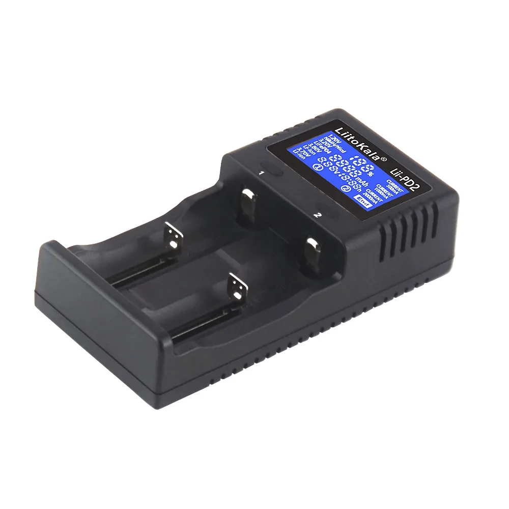 LiitoKala Lii-PD4 LCD Battery Charger for 18650 26650 21700 18350 AA AAA 3.7V/3.2V/1.2V/1.5V lithium NiMH battery 18650 charger
