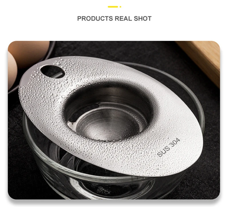Stainless Steel Egg White Separator Tools Eggs Yolk Filter Gadgets Kitchen Accessories Separating Funnel Spoon Egg Divider Tool