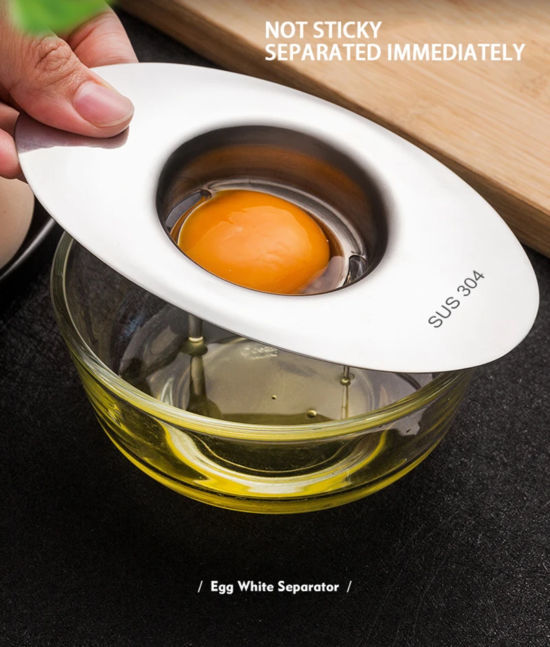 Stainless Steel Egg White Separator Tools Eggs Yolk Filter Gadgets Kitchen Accessories Separating Funnel Spoon Egg Divider Tool