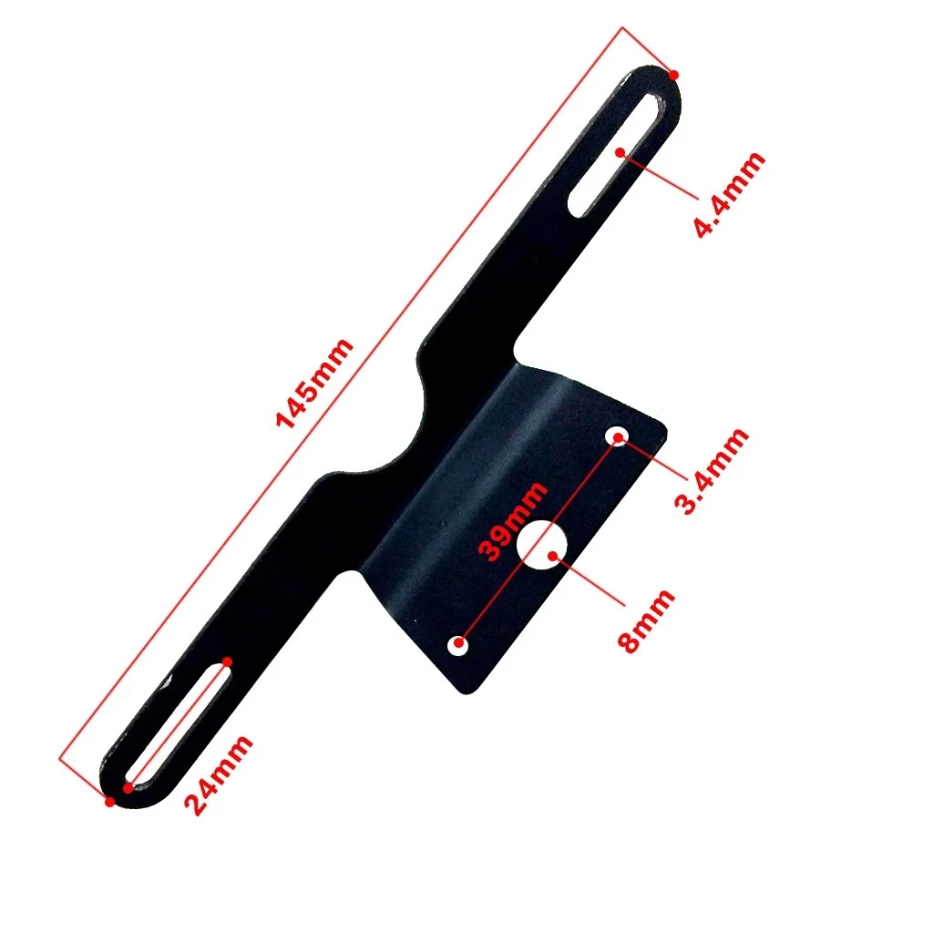 DOT/CE/E-marked 12V Motorbike LED License Number Plate Lights W/License Plate Bracket Holder Universal For Motorcycles