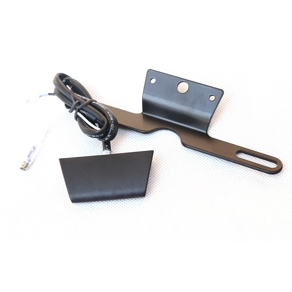DOT/CE/E-marked 12V Motorbike LED License Number Plate Lights W/License Plate Bracket Holder Universal For Motorcycles