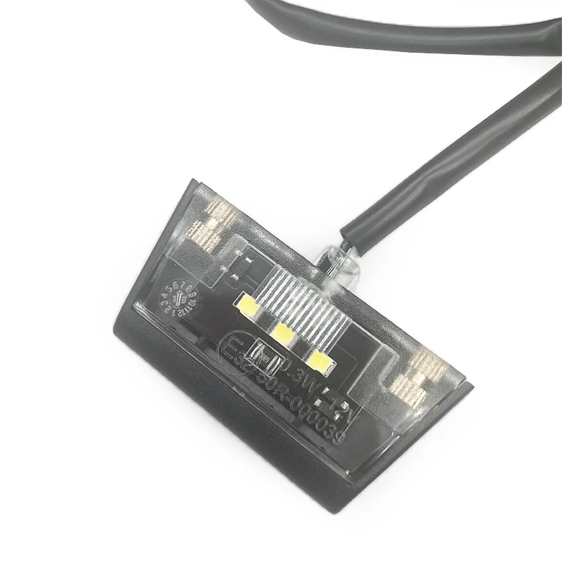 DOT/CE/E-marked 12V Motorbike LED License Number Plate Lights W/License Plate Bracket Holder Universal For Motorcycles