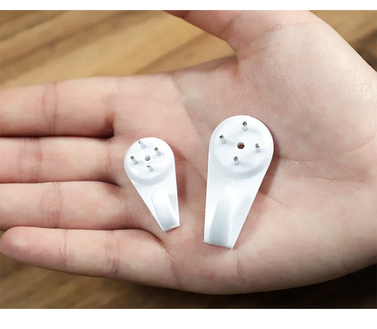 10Pcs Wall Decoration Installation Seamless Hooks Nail Kitchen Living Room Bedroom Home Daily Hanging Wall Invisible Hook White